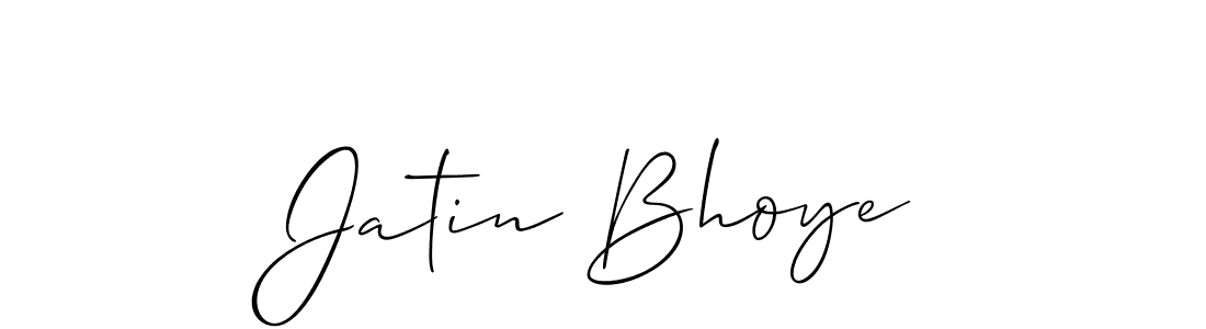 You should practise on your own different ways (Allison_Script) to write your name (Jatin Bhoye) in signature. don't let someone else do it for you. Jatin Bhoye signature style 2 images and pictures png