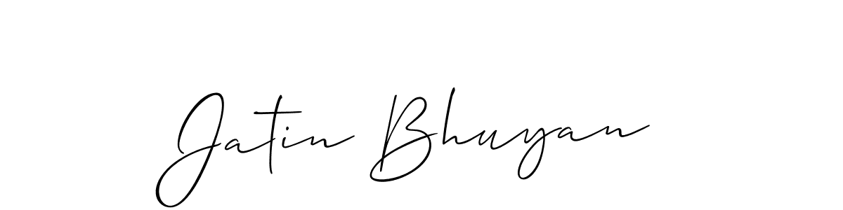 The best way (Allison_Script) to make a short signature is to pick only two or three words in your name. The name Jatin Bhuyan include a total of six letters. For converting this name. Jatin Bhuyan signature style 2 images and pictures png