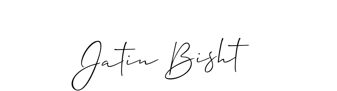 Make a beautiful signature design for name Jatin Bisht. With this signature (Allison_Script) style, you can create a handwritten signature for free. Jatin Bisht signature style 2 images and pictures png