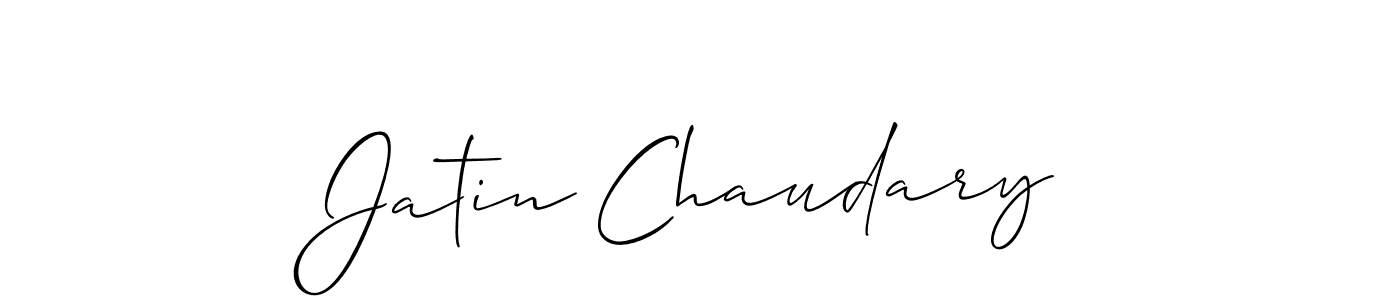 Also we have Jatin Chaudary name is the best signature style. Create professional handwritten signature collection using Allison_Script autograph style. Jatin Chaudary signature style 2 images and pictures png