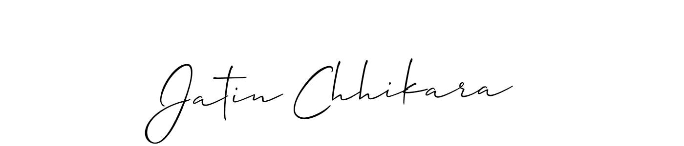 Create a beautiful signature design for name Jatin Chhikara. With this signature (Allison_Script) fonts, you can make a handwritten signature for free. Jatin Chhikara signature style 2 images and pictures png