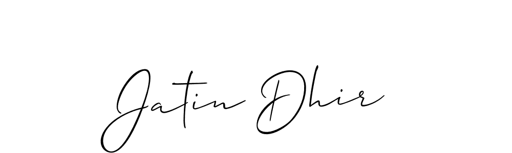 It looks lik you need a new signature style for name Jatin Dhir. Design unique handwritten (Allison_Script) signature with our free signature maker in just a few clicks. Jatin Dhir signature style 2 images and pictures png