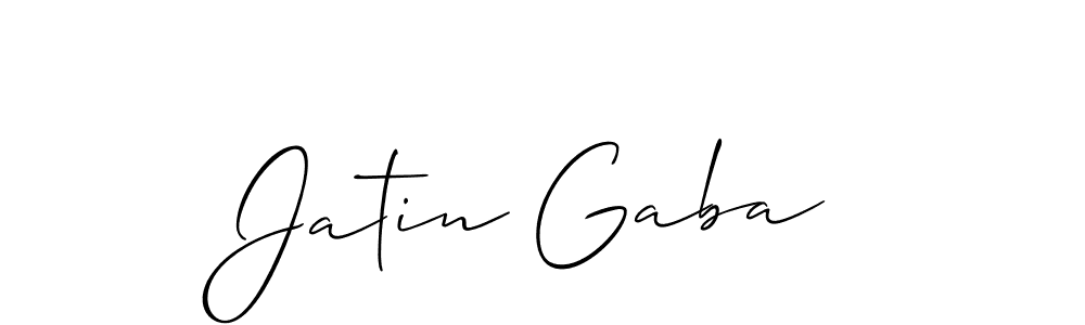 How to Draw Jatin Gaba signature style? Allison_Script is a latest design signature styles for name Jatin Gaba. Jatin Gaba signature style 2 images and pictures png