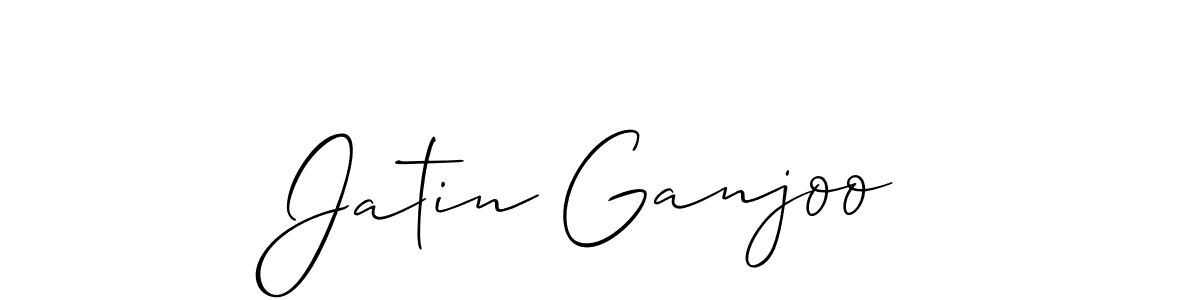 You should practise on your own different ways (Allison_Script) to write your name (Jatin Ganjoo) in signature. don't let someone else do it for you. Jatin Ganjoo signature style 2 images and pictures png