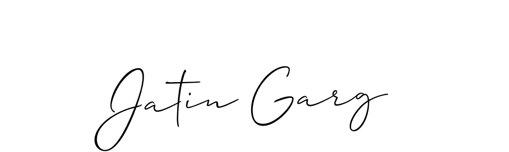 Also we have Jatin Garg name is the best signature style. Create professional handwritten signature collection using Allison_Script autograph style. Jatin Garg signature style 2 images and pictures png