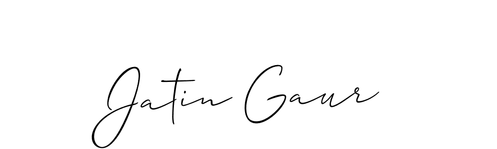 This is the best signature style for the Jatin Gaur name. Also you like these signature font (Allison_Script). Mix name signature. Jatin Gaur signature style 2 images and pictures png