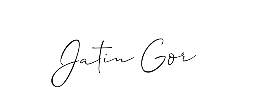 Similarly Allison_Script is the best handwritten signature design. Signature creator online .You can use it as an online autograph creator for name Jatin Gor. Jatin Gor signature style 2 images and pictures png