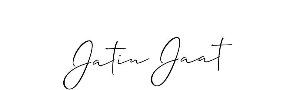 Create a beautiful signature design for name Jatin Jaat. With this signature (Allison_Script) fonts, you can make a handwritten signature for free. Jatin Jaat signature style 2 images and pictures png