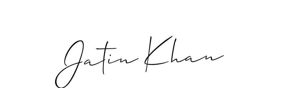 Create a beautiful signature design for name Jatin Khan. With this signature (Allison_Script) fonts, you can make a handwritten signature for free. Jatin Khan signature style 2 images and pictures png