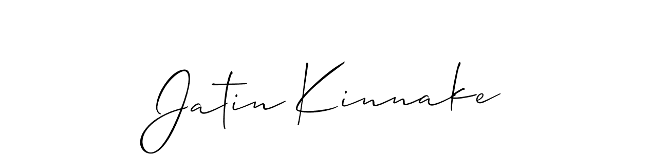 Make a short Jatin Kinnake signature style. Manage your documents anywhere anytime using Allison_Script. Create and add eSignatures, submit forms, share and send files easily. Jatin Kinnake signature style 2 images and pictures png