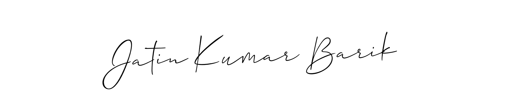 Design your own signature with our free online signature maker. With this signature software, you can create a handwritten (Allison_Script) signature for name Jatin Kumar Barik. Jatin Kumar Barik signature style 2 images and pictures png