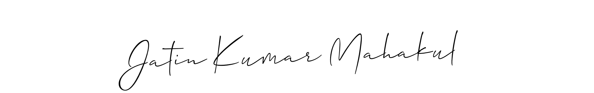 Use a signature maker to create a handwritten signature online. With this signature software, you can design (Allison_Script) your own signature for name Jatin Kumar Mahakul. Jatin Kumar Mahakul signature style 2 images and pictures png