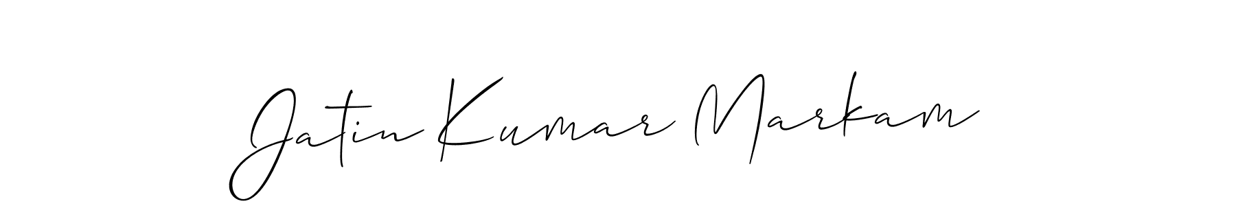 Make a beautiful signature design for name Jatin Kumar Markam. With this signature (Allison_Script) style, you can create a handwritten signature for free. Jatin Kumar Markam signature style 2 images and pictures png