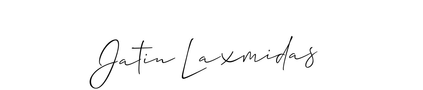 How to Draw Jatin Laxmidas signature style? Allison_Script is a latest design signature styles for name Jatin Laxmidas. Jatin Laxmidas signature style 2 images and pictures png