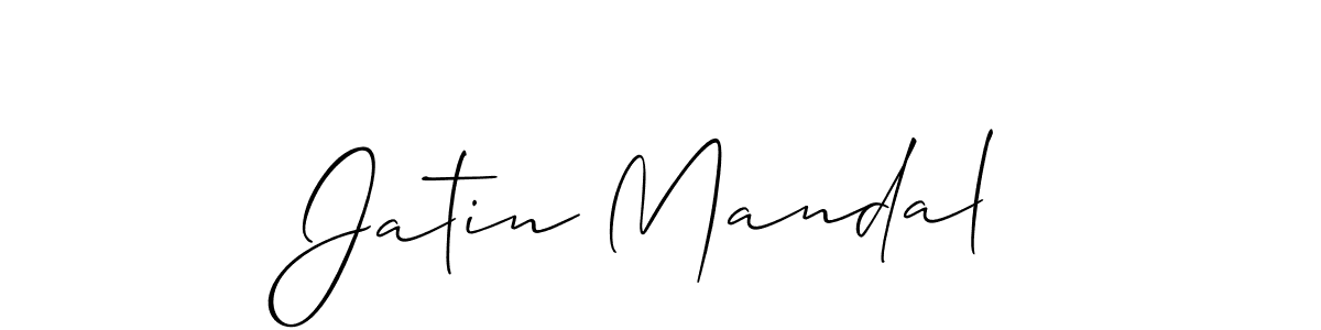 if you are searching for the best signature style for your name Jatin Mandal. so please give up your signature search. here we have designed multiple signature styles  using Allison_Script. Jatin Mandal signature style 2 images and pictures png