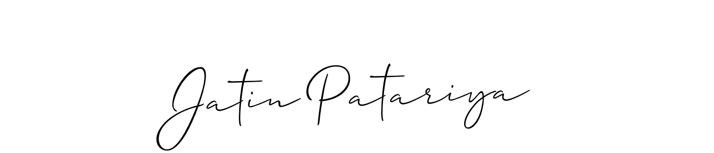 Also we have Jatin Patariya name is the best signature style. Create professional handwritten signature collection using Allison_Script autograph style. Jatin Patariya signature style 2 images and pictures png