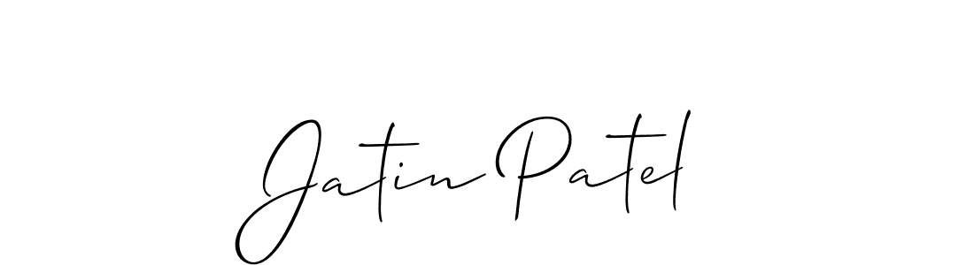 Make a beautiful signature design for name Jatin Patel. With this signature (Allison_Script) style, you can create a handwritten signature for free. Jatin Patel signature style 2 images and pictures png