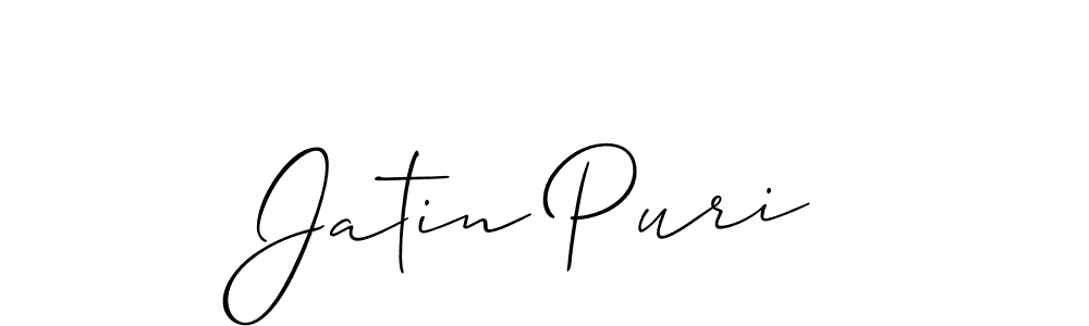 Design your own signature with our free online signature maker. With this signature software, you can create a handwritten (Allison_Script) signature for name Jatin Puri. Jatin Puri signature style 2 images and pictures png