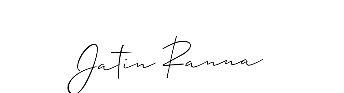 Create a beautiful signature design for name Jatin Ranna. With this signature (Allison_Script) fonts, you can make a handwritten signature for free. Jatin Ranna signature style 2 images and pictures png