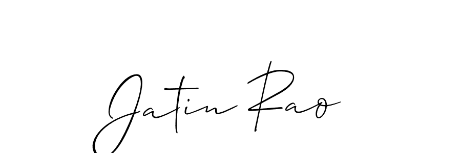 Create a beautiful signature design for name Jatin Rao. With this signature (Allison_Script) fonts, you can make a handwritten signature for free. Jatin Rao signature style 2 images and pictures png