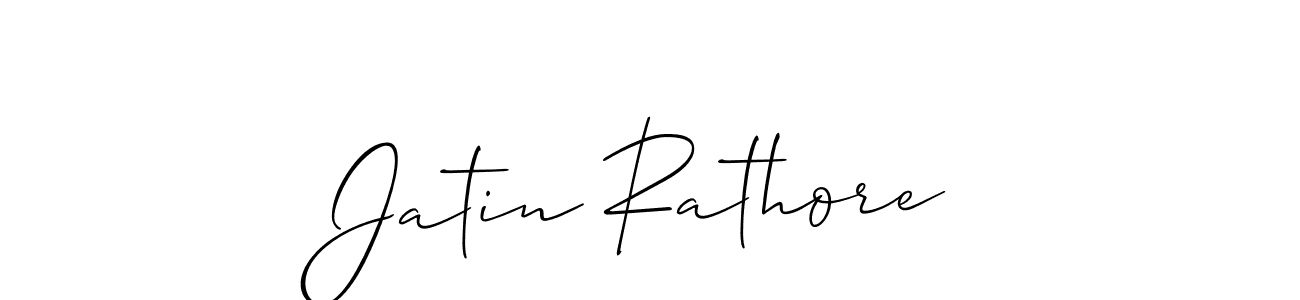 Make a beautiful signature design for name Jatin Rathore. With this signature (Allison_Script) style, you can create a handwritten signature for free. Jatin Rathore signature style 2 images and pictures png