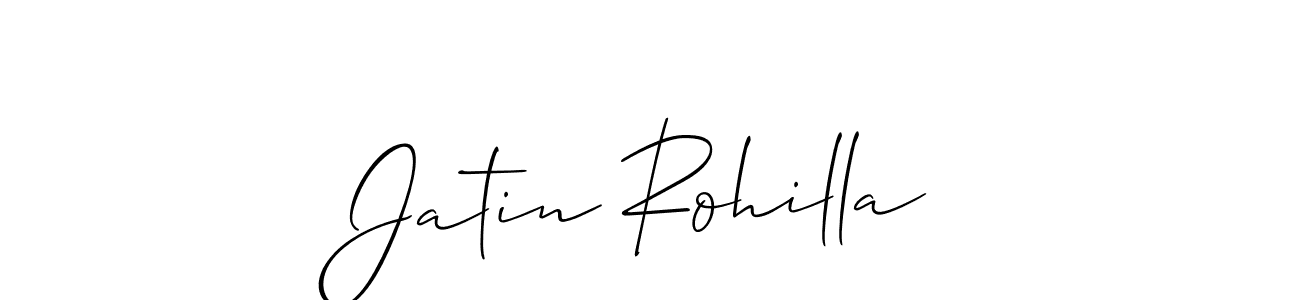 Design your own signature with our free online signature maker. With this signature software, you can create a handwritten (Allison_Script) signature for name Jatin Rohilla. Jatin Rohilla signature style 2 images and pictures png