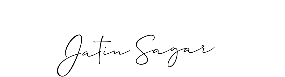 Use a signature maker to create a handwritten signature online. With this signature software, you can design (Allison_Script) your own signature for name Jatin Sagar. Jatin Sagar signature style 2 images and pictures png