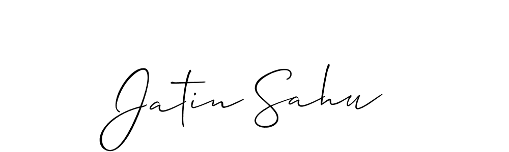 How to make Jatin Sahu name signature. Use Allison_Script style for creating short signs online. This is the latest handwritten sign. Jatin Sahu signature style 2 images and pictures png