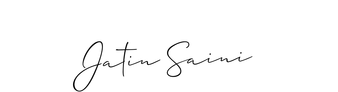 How to make Jatin Saini signature? Allison_Script is a professional autograph style. Create handwritten signature for Jatin Saini name. Jatin Saini signature style 2 images and pictures png