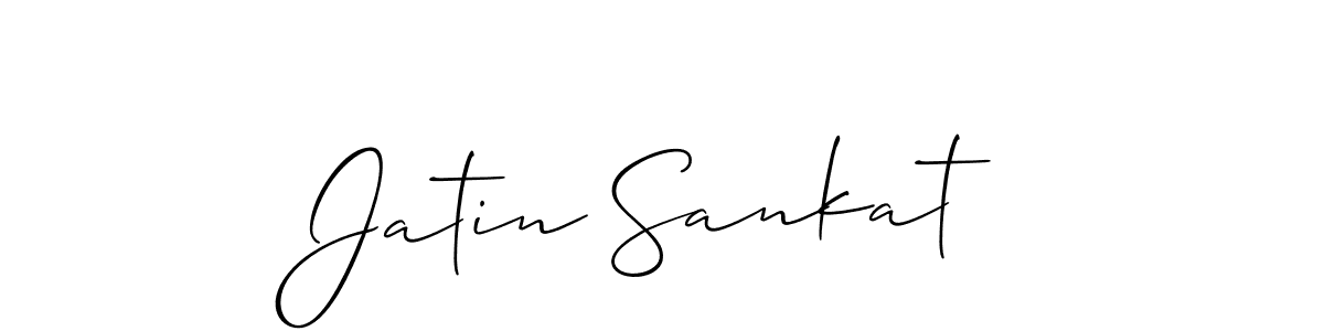 Use a signature maker to create a handwritten signature online. With this signature software, you can design (Allison_Script) your own signature for name Jatin Sankat. Jatin Sankat signature style 2 images and pictures png