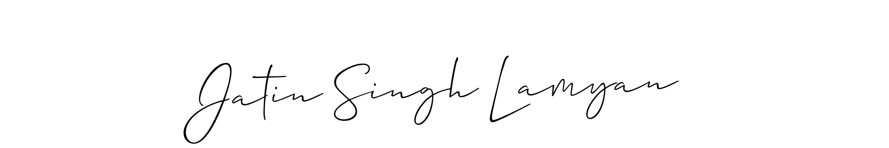 How to Draw Jatin Singh Lamyan signature style? Allison_Script is a latest design signature styles for name Jatin Singh Lamyan. Jatin Singh Lamyan signature style 2 images and pictures png