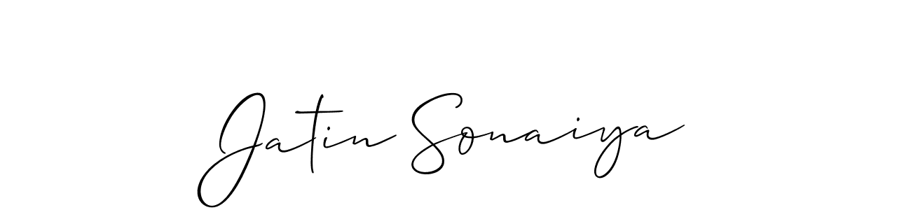 This is the best signature style for the Jatin Sonaiya name. Also you like these signature font (Allison_Script). Mix name signature. Jatin Sonaiya signature style 2 images and pictures png
