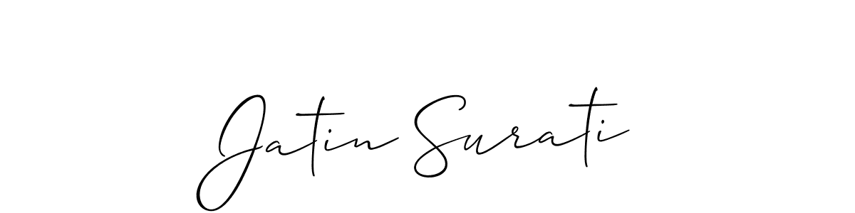 Also we have Jatin Surati name is the best signature style. Create professional handwritten signature collection using Allison_Script autograph style. Jatin Surati signature style 2 images and pictures png