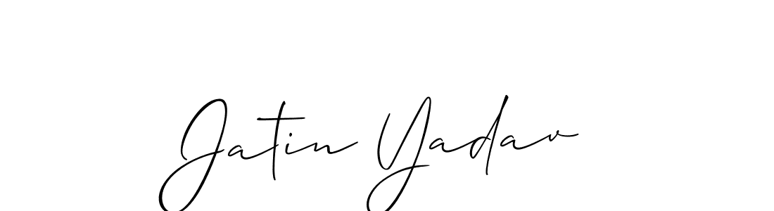 How to make Jatin Yadav signature? Allison_Script is a professional autograph style. Create handwritten signature for Jatin Yadav name. Jatin Yadav signature style 2 images and pictures png