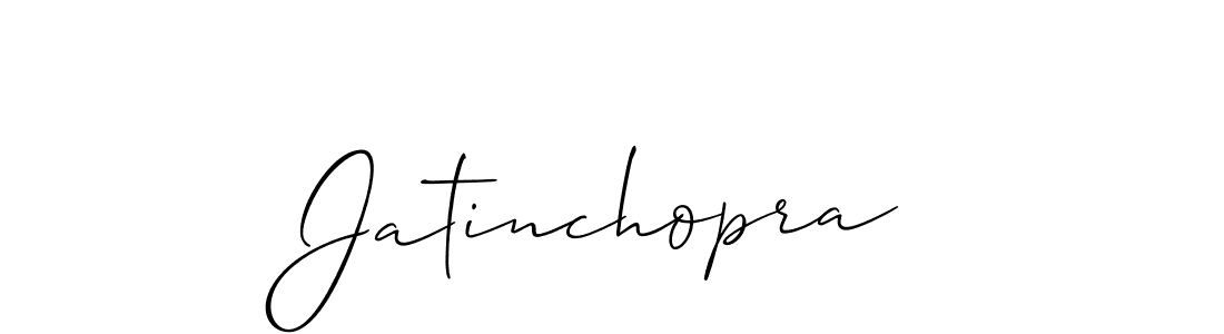 The best way (Allison_Script) to make a short signature is to pick only two or three words in your name. The name Jatinchopra include a total of six letters. For converting this name. Jatinchopra signature style 2 images and pictures png