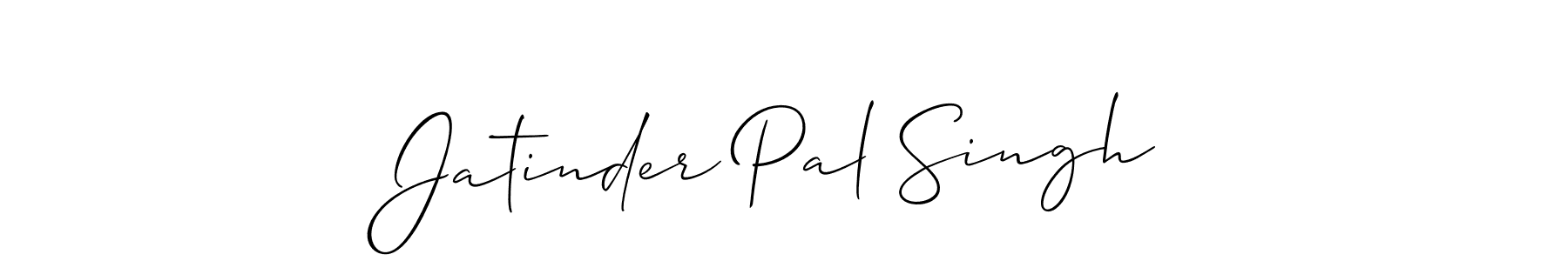 The best way (Allison_Script) to make a short signature is to pick only two or three words in your name. The name Jatinder Pal Singh include a total of six letters. For converting this name. Jatinder Pal Singh signature style 2 images and pictures png