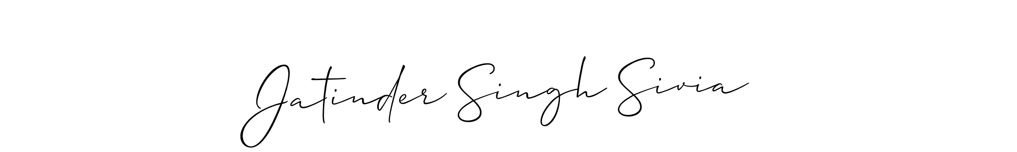 How to make Jatinder Singh Sivia signature? Allison_Script is a professional autograph style. Create handwritten signature for Jatinder Singh Sivia name. Jatinder Singh Sivia signature style 2 images and pictures png