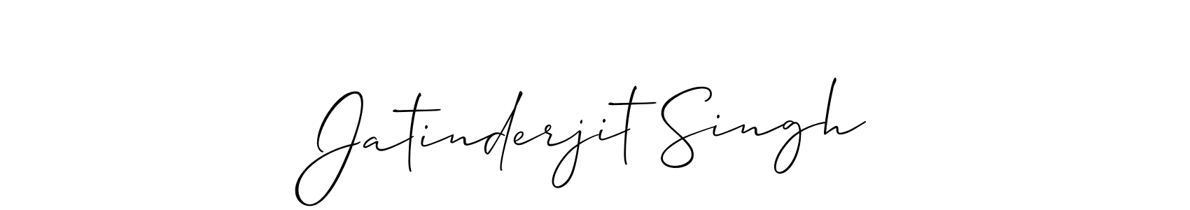 Make a short Jatinderjit Singh signature style. Manage your documents anywhere anytime using Allison_Script. Create and add eSignatures, submit forms, share and send files easily. Jatinderjit Singh signature style 2 images and pictures png
