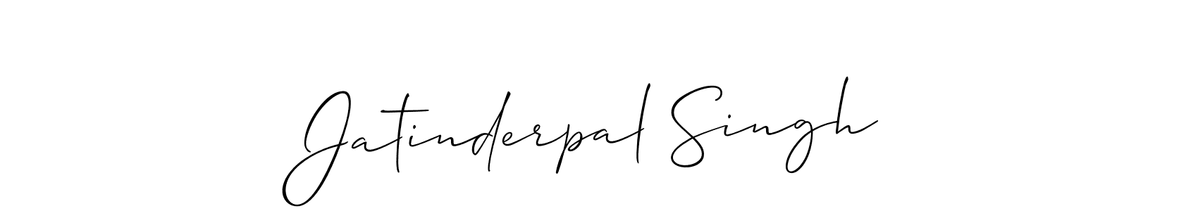 Use a signature maker to create a handwritten signature online. With this signature software, you can design (Allison_Script) your own signature for name Jatinderpal Singh. Jatinderpal Singh signature style 2 images and pictures png