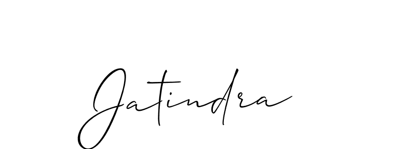 Design your own signature with our free online signature maker. With this signature software, you can create a handwritten (Allison_Script) signature for name Jatindra. Jatindra signature style 2 images and pictures png