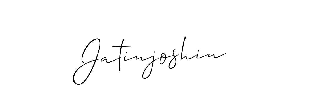How to make Jatinjoshin name signature. Use Allison_Script style for creating short signs online. This is the latest handwritten sign. Jatinjoshin signature style 2 images and pictures png