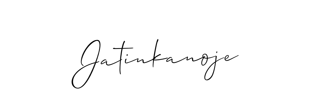 How to make Jatinkanoje name signature. Use Allison_Script style for creating short signs online. This is the latest handwritten sign. Jatinkanoje signature style 2 images and pictures png