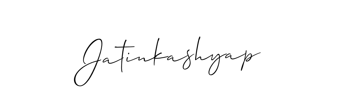 Design your own signature with our free online signature maker. With this signature software, you can create a handwritten (Allison_Script) signature for name Jatinkashyap. Jatinkashyap signature style 2 images and pictures png