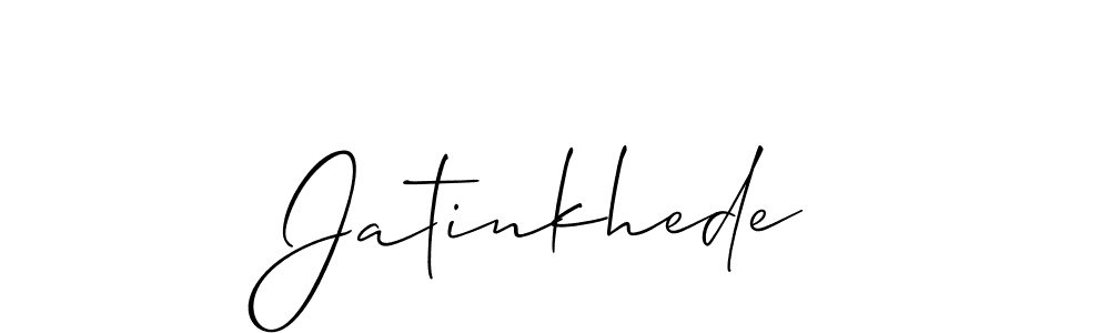 Make a short Jatinkhede signature style. Manage your documents anywhere anytime using Allison_Script. Create and add eSignatures, submit forms, share and send files easily. Jatinkhede signature style 2 images and pictures png