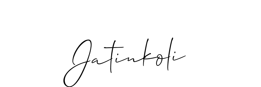 Design your own signature with our free online signature maker. With this signature software, you can create a handwritten (Allison_Script) signature for name Jatinkoli. Jatinkoli signature style 2 images and pictures png