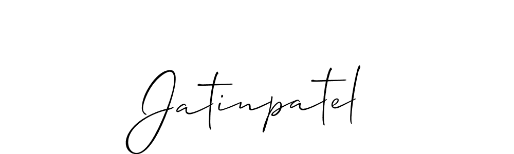 Also we have Jatinpatel name is the best signature style. Create professional handwritten signature collection using Allison_Script autograph style. Jatinpatel signature style 2 images and pictures png