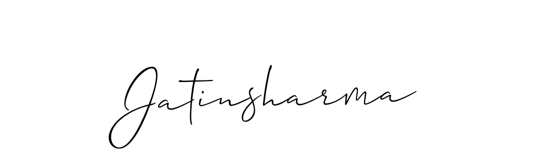 Use a signature maker to create a handwritten signature online. With this signature software, you can design (Allison_Script) your own signature for name Jatinsharma. Jatinsharma signature style 2 images and pictures png