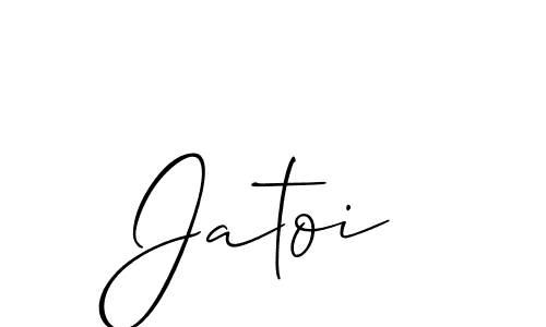 The best way (Allison_Script) to make a short signature is to pick only two or three words in your name. The name Jatoi include a total of six letters. For converting this name. Jatoi signature style 2 images and pictures png