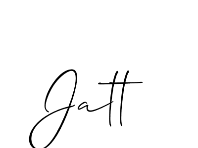How to Draw Jatt signature style? Allison_Script is a latest design signature styles for name Jatt. Jatt signature style 2 images and pictures png