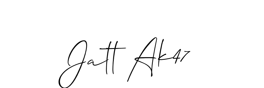 Allison_Script is a professional signature style that is perfect for those who want to add a touch of class to their signature. It is also a great choice for those who want to make their signature more unique. Get Jatt Ak47 name to fancy signature for free. Jatt Ak47 signature style 2 images and pictures png